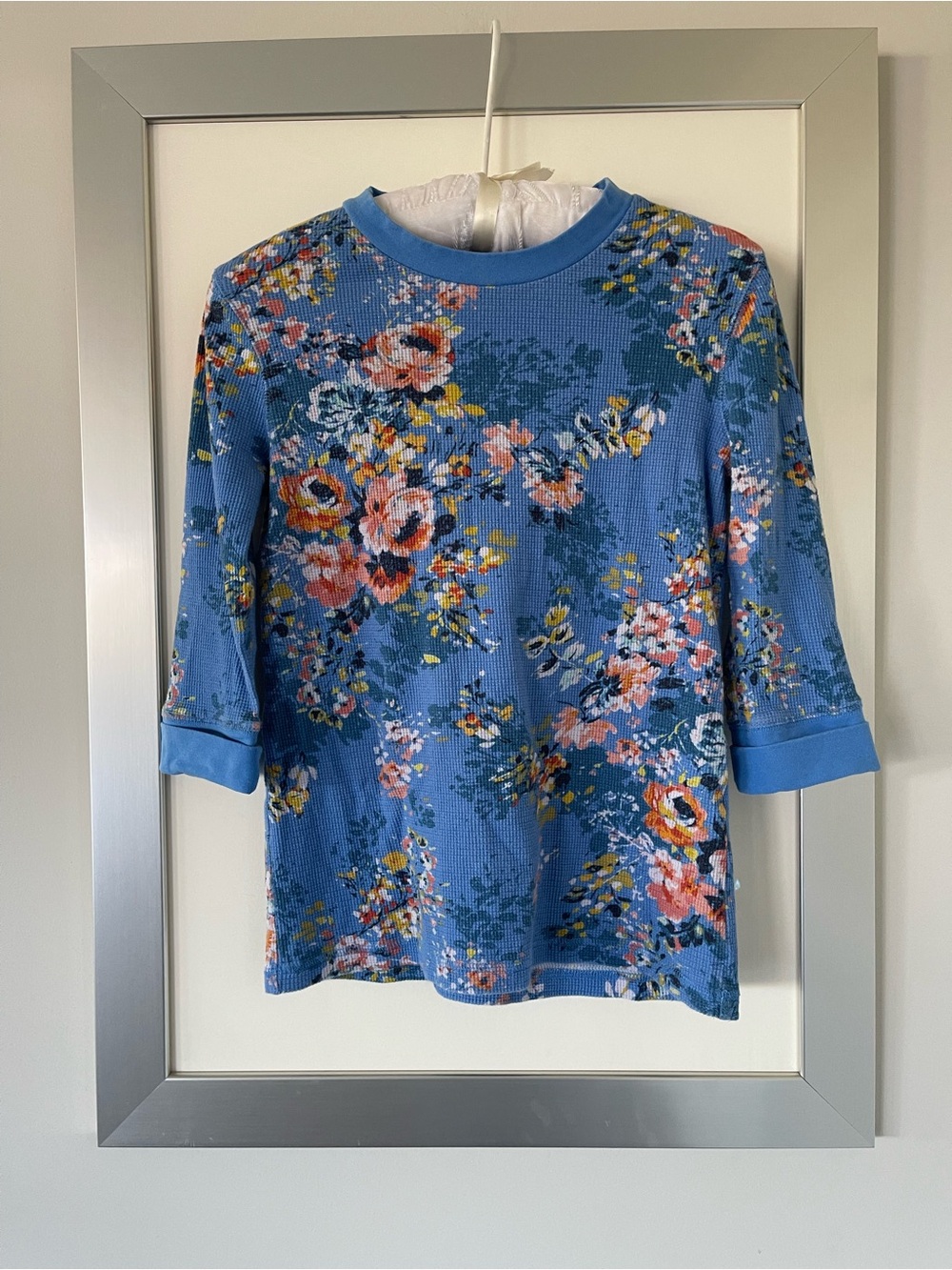 SUNDANCE Sunlit Meadow Blue Floral top